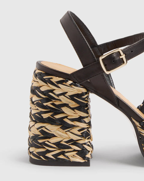 Castañer Vicen Heels Sandal - Black / Natural