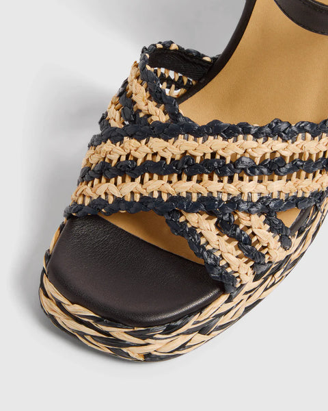 Castañer Vicen Heels Sandal - Black / Natural