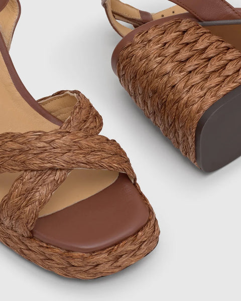 Castaner Valle Platform Heels -Brown Choc