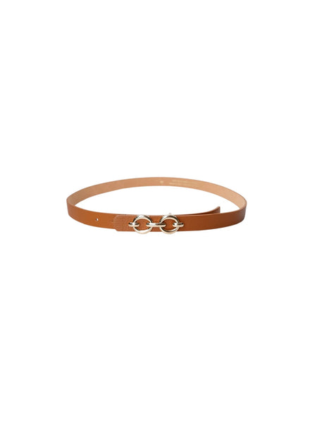 Black Colour BCLotus Leather Belt - Congac