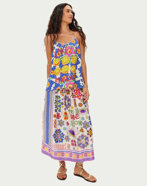Me369 Vanessa Markers Printed Skirt