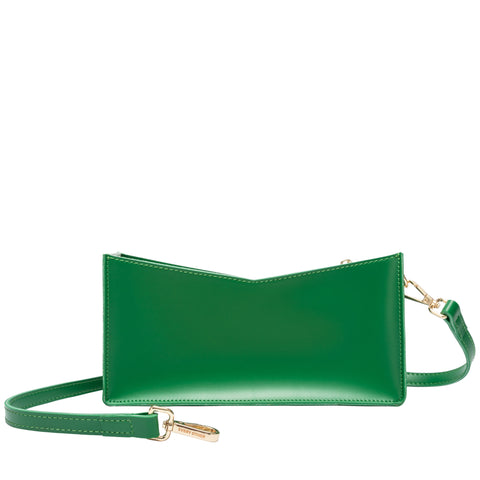 Every Other Single Strap Zip Shoulder Bag - Green