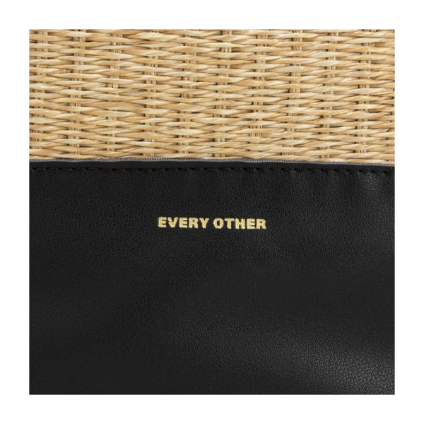 Every Other Twin Strap Large Shoulder Bag - Black