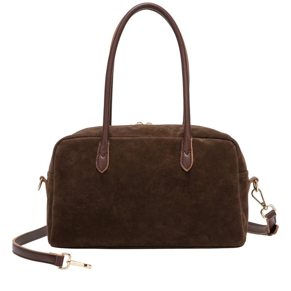 Every Other Suede Effect Bowling Bag - Brown