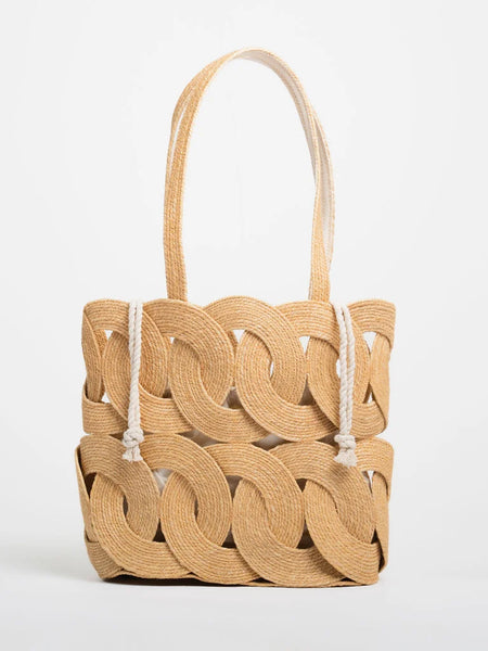Ellyla - Simran Seagrass & Organic Cotton Tote Bag