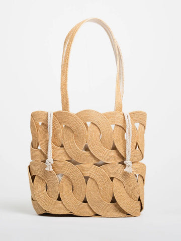 Ellyla - Simran Seagrass & Organic Cotton Tote Bag