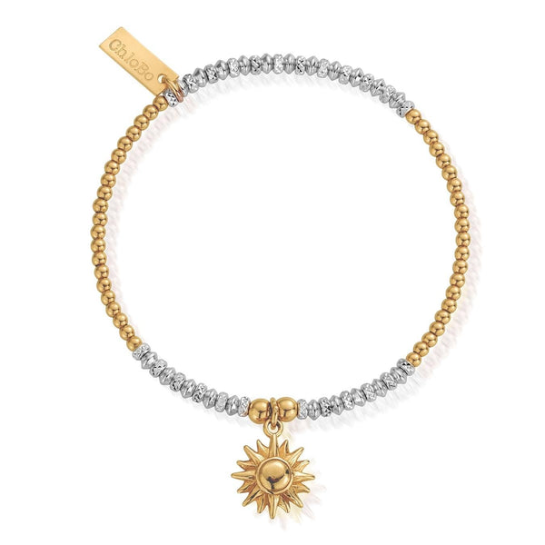 ChloBo Mixed Metal Sparkle Sun Bracelet - Gold & Silver