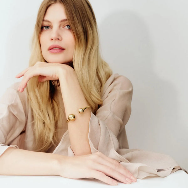 Vanessa Baroni Beads Bangle - Gold