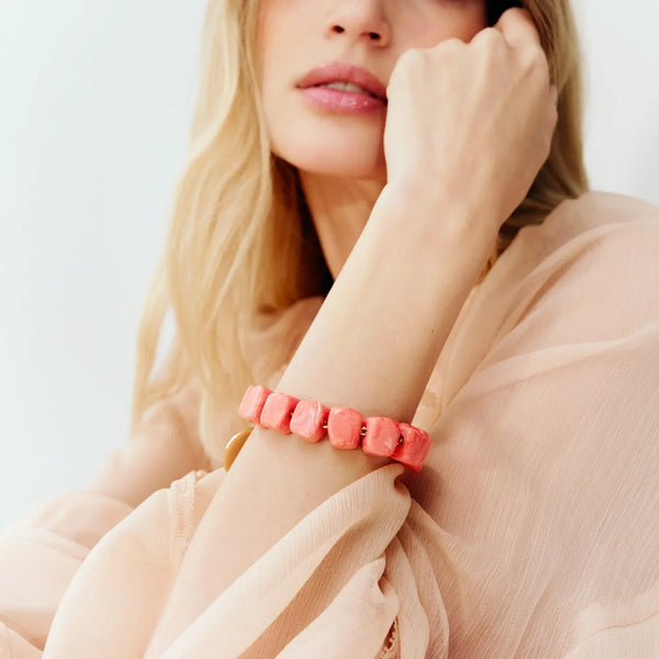 VANESSA BARONI Mini Organic Shaped Bracelet - Strawberry Ice cream
