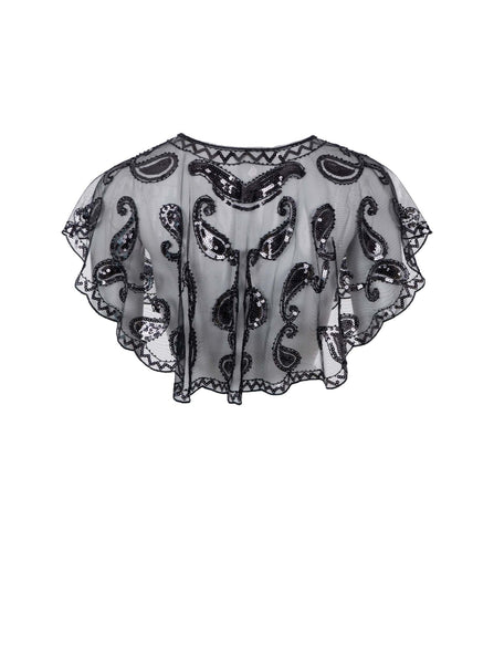 Black Colour BCLorenza Sequins Cape - Black