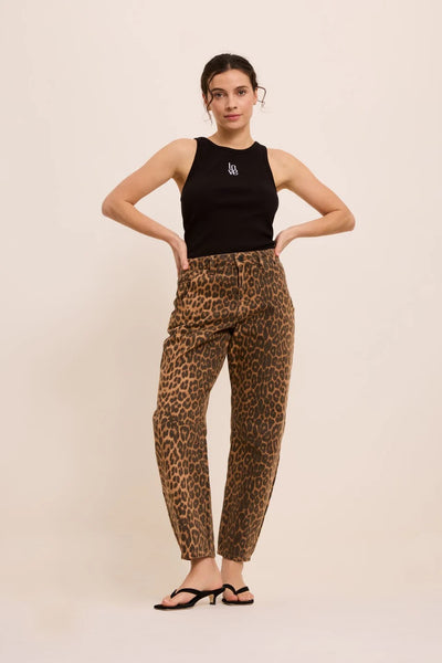 FIVE Paris Billie Ballon Jeans - Leopard Print
