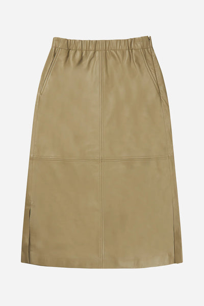 MUNTHE Jaggedy Lambs Leather Skirt