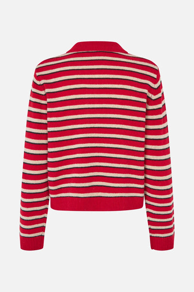 Baum Und Pferdgarten Core Knit Stripe Sweater - Crimson Red