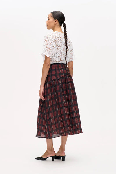 Baum Und Pferdgarten Sabena Skirt - Dark Red Check