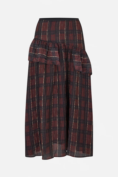 Baum Und Pferdgarten Sabena Skirt - Dark Red Check