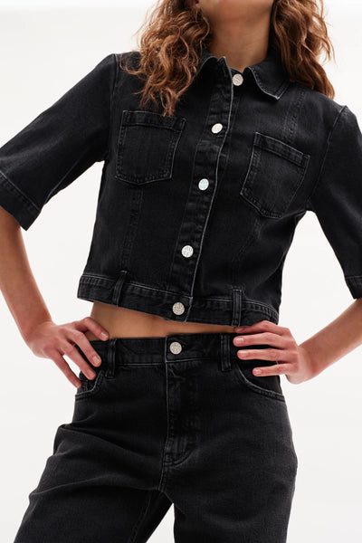 Baum Und Pferdgarten Denim Jacket - Black Washed Denim