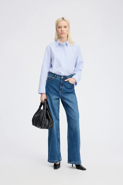 Munthe Pinstripe Callima Shirt - Blue