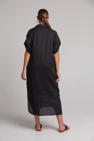 EB&IVE Studio Linen Shirt Dress - Black
