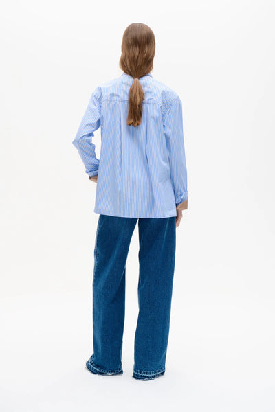 Baum Und Pferdgarten Melinda Stripe Shirt - Light Blue Stripe