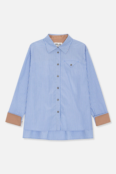 Baum Und Pferdgarten Melinda Stripe Shirt - Light Blue Stripe