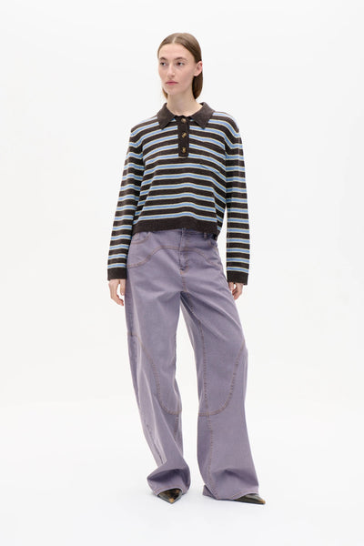 Baum Und Pferdgarten Cori Striped Rugby Sweater - Chocolate