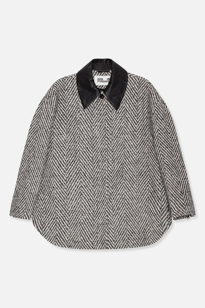 Baum Und Pferdgarten Berfe Tweed Jacket - Black White Herringbone