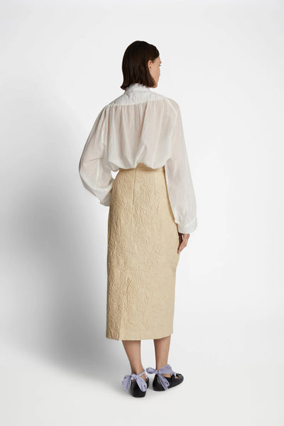 Munthe Frantz Cotton Embroidered Blouse - Ivory