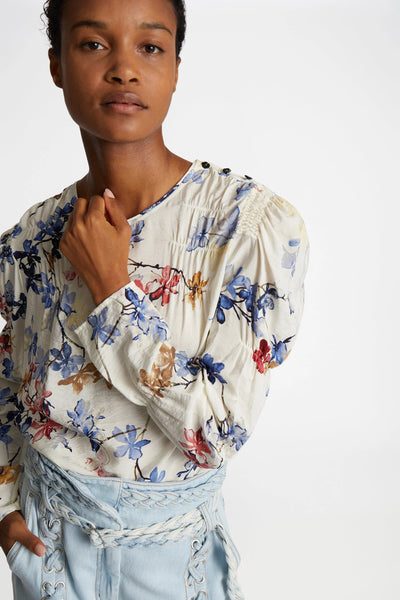 Munthe Frewin Print Long Sleeve Blouse - Ivory (kit)