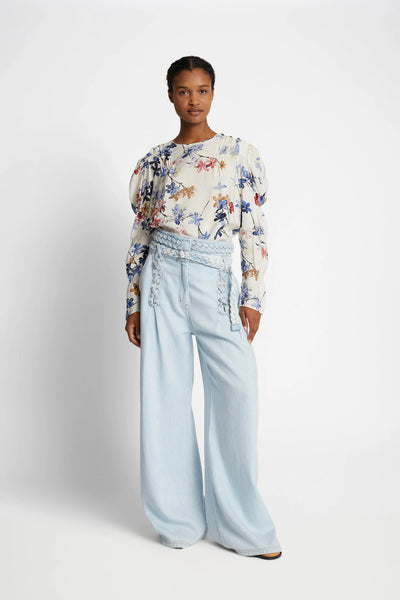 Munthe Frewin Print Long Sleeve Blouse - Ivory (kit)