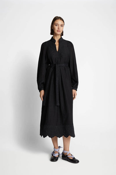 Munthe Fonxo Embroidered Dress - Black
