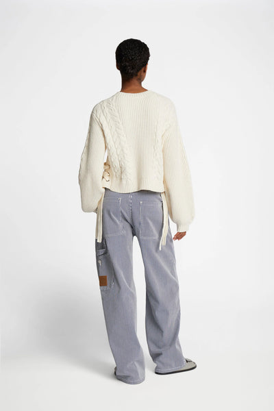 Munthe Fabricka Cable Knit Sweater - Cream