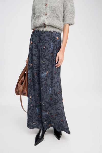 Munthe Bardot Print Skirt - Charcoal