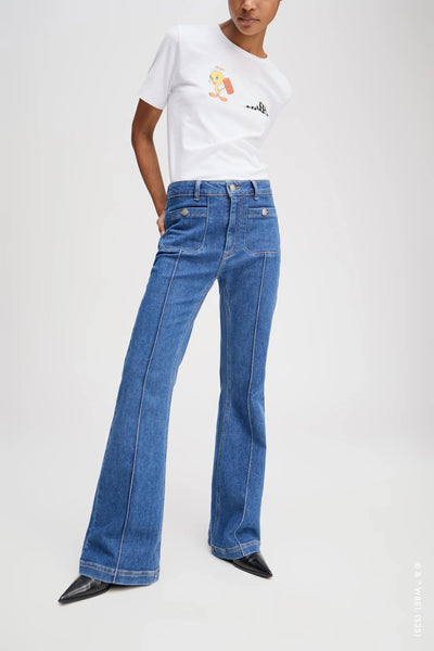 Munthe Lellanor Wide Leg Jeans - Indigo