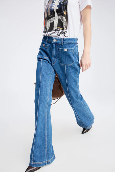 Munthe Lellanor Wide Leg Jeans - Indigo
