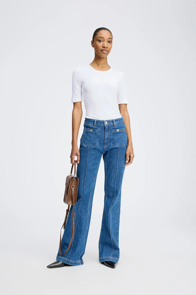 Munthe Lellanor Wide Leg Jeans - Indigo