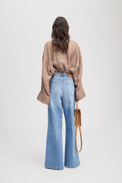 Munthe Lodwar Wide Leg Denim Jeans - Light Denim