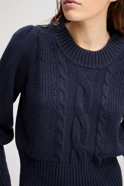 Munthe Lysta Knitted Sweater - Navy
