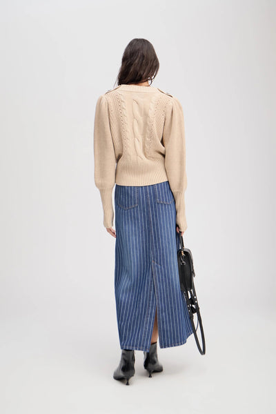 Munthe Lysta Knitted Sweater - Sand