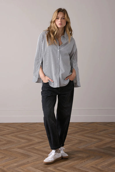 Summum Woman Stripe Shirt - Midnight Blue