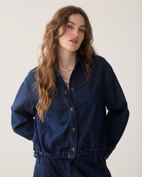 Summum Woman Denim Blouse - Night Blue Denim