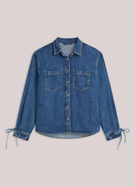 Summum Woman Denim Blouse Tencel Twill - Denim
