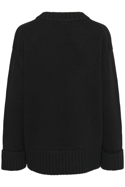 Soaked In Luxury SLMoline Crew Neck Sweater - Black