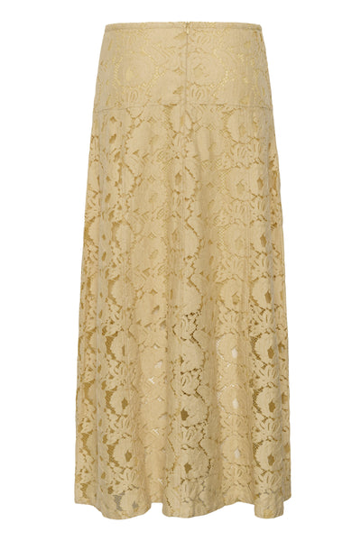 Soaked In Luxury SLTaya Lace Skirt - Reed Yellow