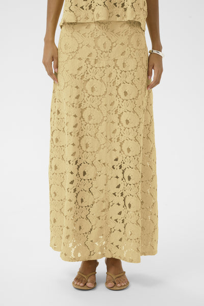 Soaked In Luxury SLTaya Lace Skirt - Reed Yellow