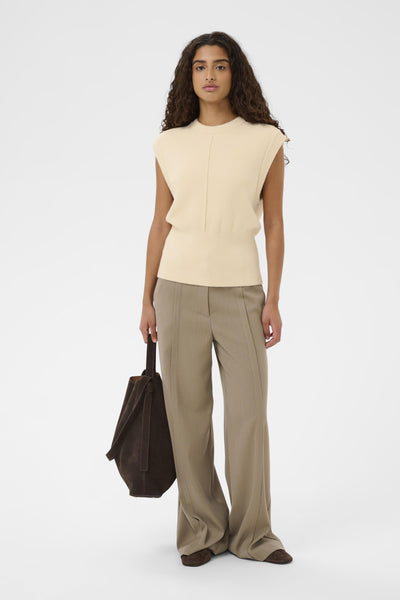 Soaked In Luxury SLNerea Knitted Vest - Turtledove