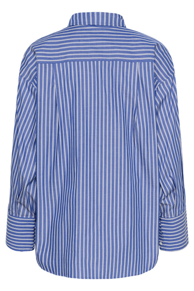 Soaked In Luxury SLCalken Shirt - Nouvean Navy Stripe