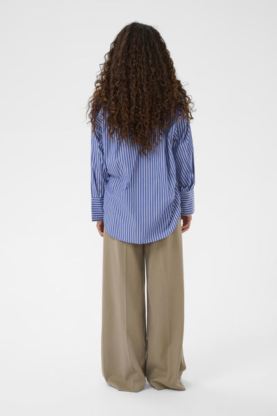 Soaked In Luxury SLCalken Shirt - Nouvean Navy Stripe