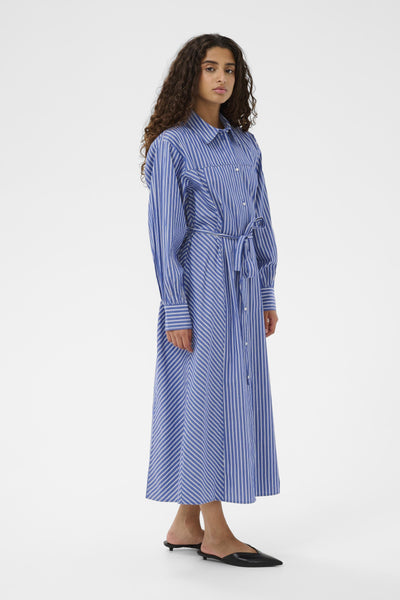Soaked In Luxury SLcalken Stripe Shirt Dress - Nouvean Navy Stripe