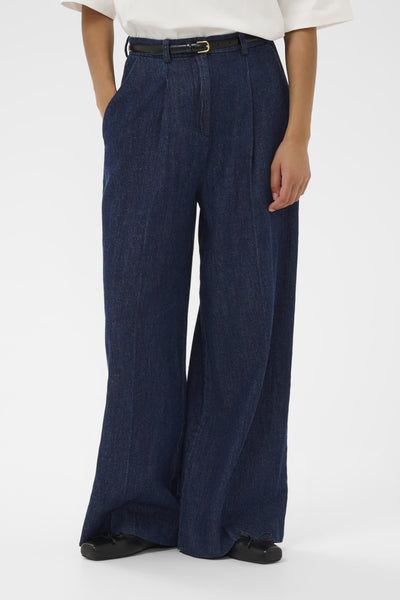 Soaked In Luxury SLChaman Malo Trousers - Dark Blue Denim