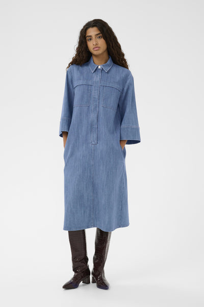 Soaked In Luxury SLNinnie Denim Dress - Medium Denim blue